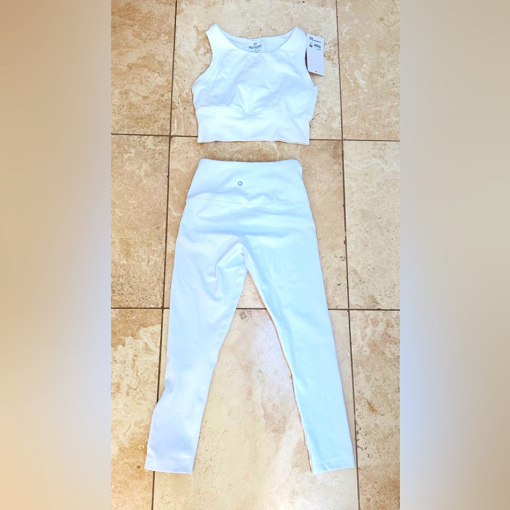 90 Degree By Reflex White Leggings Set